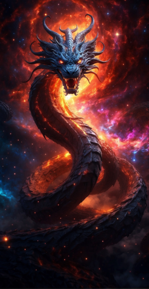 Cosmic black dragon