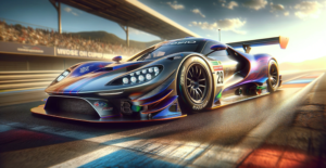 Race car 28 on track