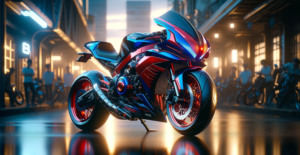 Sports bike on street