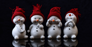 4 snowmen cute