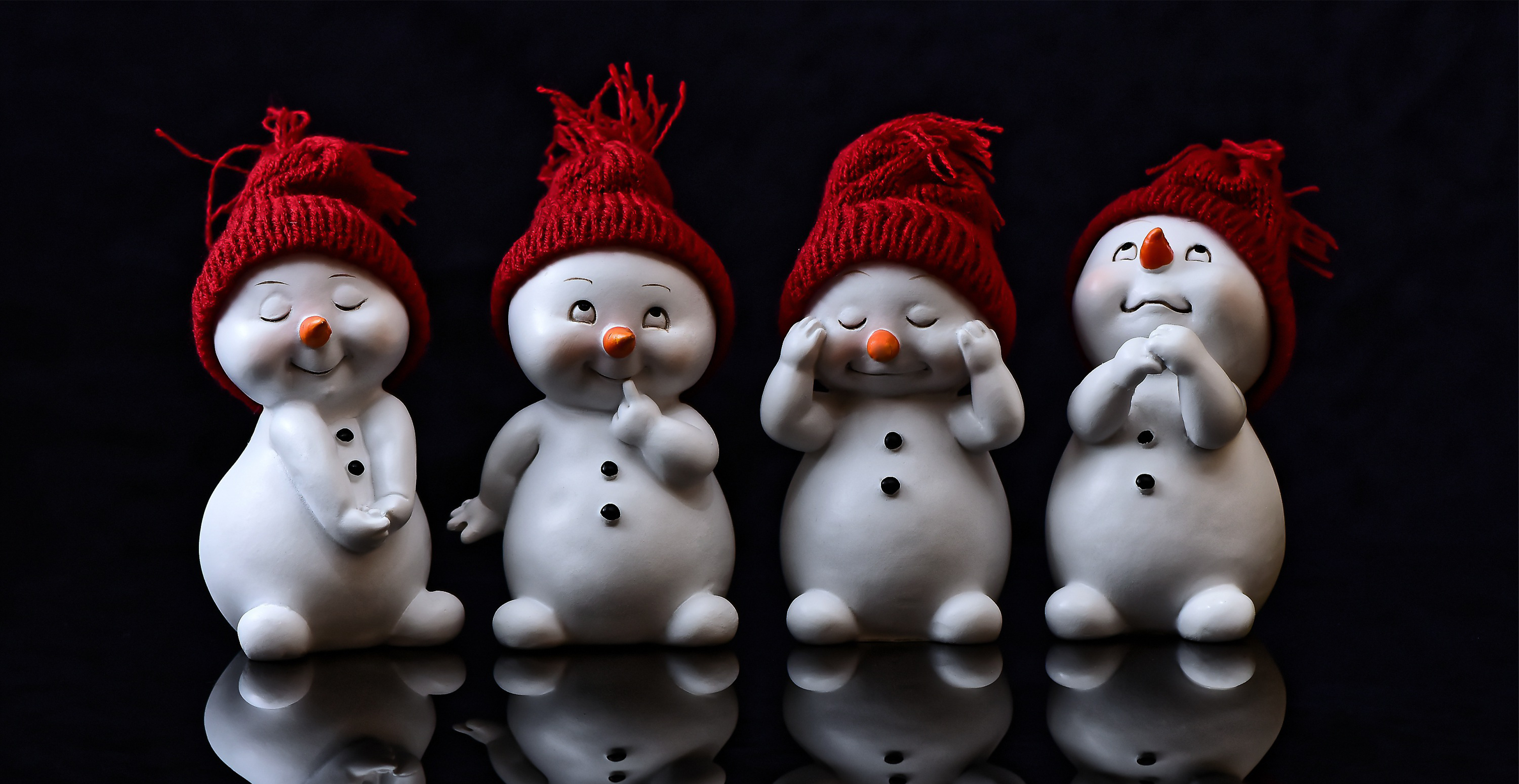 4 snowmen cute
