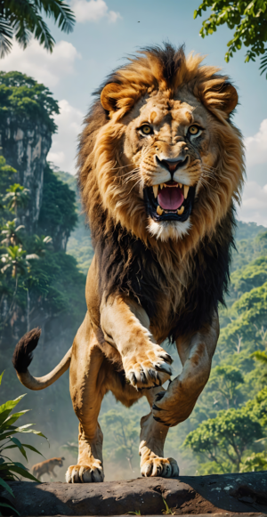 Lion attack