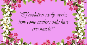 Mum world with sunshine floral border pink background