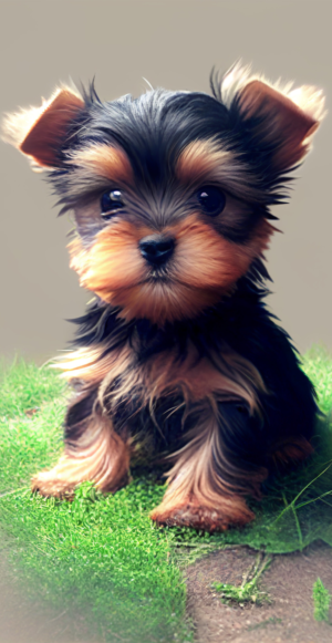 Cute yorkie pup