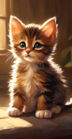 Kitten autumn colour tones