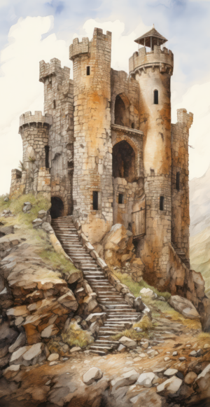 Old castle on a hill