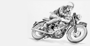 Bottle opener bsa motorcycle with rider