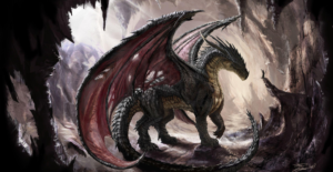 Dragon in cave