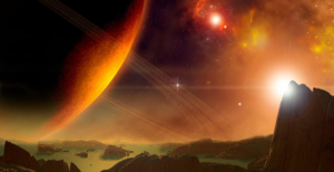 Space eclipse ring glow