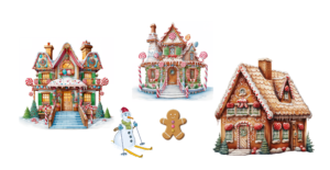 Xmas gingerbread houses